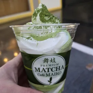 Matcha and vanilla swirl