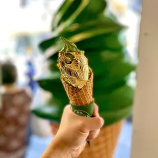 Gold Sheet Matcha Soft Serve