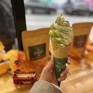 Matcha-Vanilla Soft Serve
