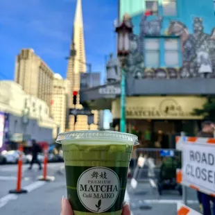 Medium iced Matcha Latte