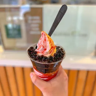 Strawberry/mango boba sundae 2/2022