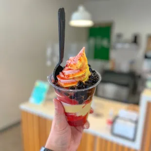 Strawberry/mango strawberry sundae w/boba 2/2022