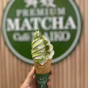 Matcha Vanilla soft serve