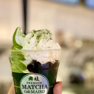 **NEW** BOBA SUNDAE (available after 1.30pm) Matcha/Vanilla Mix  @phidingthefam
