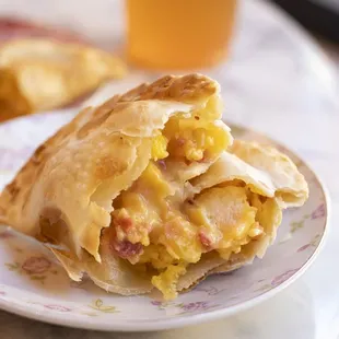 Bacon Egg and Cheese Empanada - IG @thebaoeats