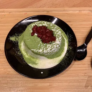 Matcha Red Bean Milk Cap Cake