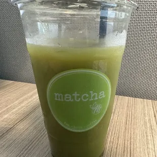 Matcha latte with oat milk?  I don't think so.
