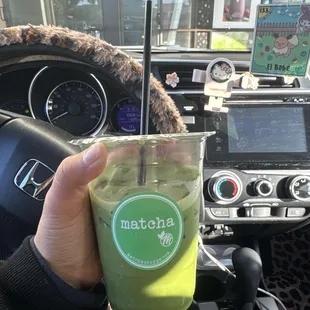 Premium matcha latte