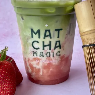 Strawberry Matcha Latte