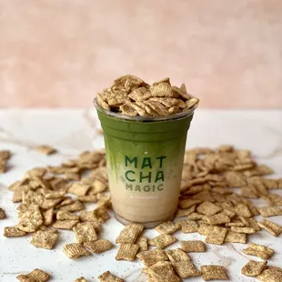 Cinnamon Toast Crunch Matcha Latte