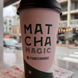 Matcha Mocha - even the napkins are cute