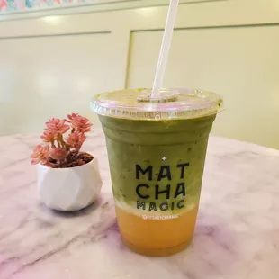 Pineapple Matcha Latte