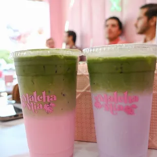 Guava matcha and taro matcha