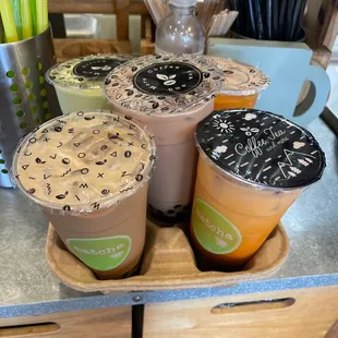 Thai, Chai, Rose milk tea and avacado frappe