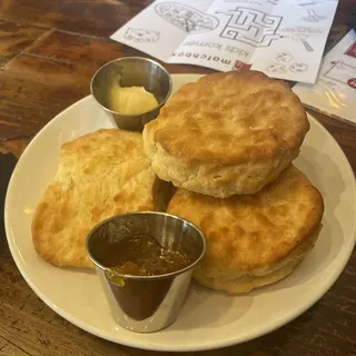 Biscuits with Honey Butter & Jam