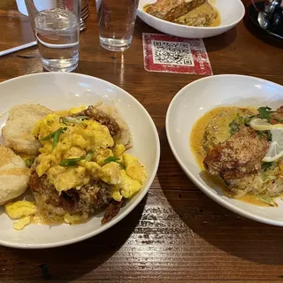 Smothered Chicken & Biscuits