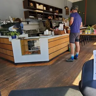 Many outdoor tables. No indoor seating. Nice staff. Flavorful, bitter macchiato. Close early if slow. Baked goods. Tumeric &amp; cinn lattes.