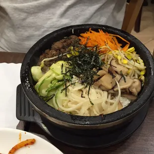 Hot stone pot bibimbap