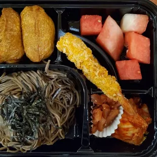 a meal in a plastic container