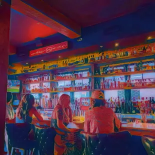 people sitting at the bar