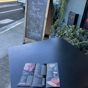 Menu outdoor table