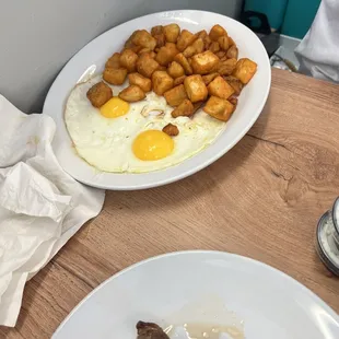 Eggs and potatoes
