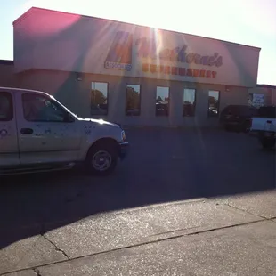 cars parked in front