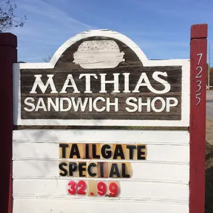 a sign for a sandwich shop