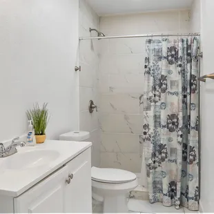 Community Room Bathrooms, open to all guests and cleaned daily