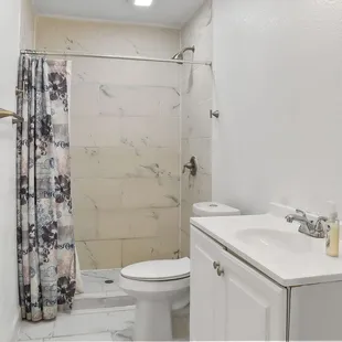 Community Room Bathrooms, open to all guests and cleaned daily