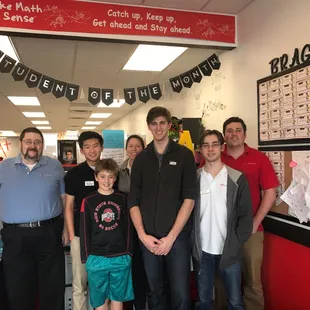 Jack R - Student of the Month (Feb '17) with Mathnasium staff