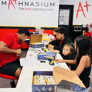 Robotic camp - students learn Math first then put together a robot.