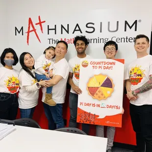 Our Mathnasium Staff, celebrating Math's Holiday Pi Day 3/14!