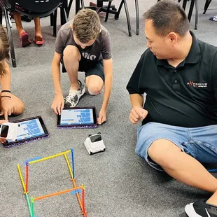 Robotic camp - students learn Math first then put together a robot.
