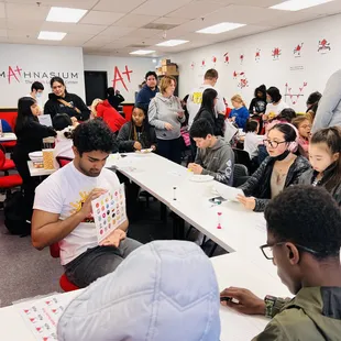 Instructor Jo leading his event table during our amazing Pi Day event! A record 67 attendees that day! Thank you Pocket-Greenhaven community