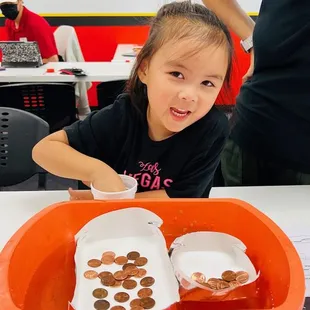 Penny boat was so fun for younger students. She is 4 years old and was able to count more than 100