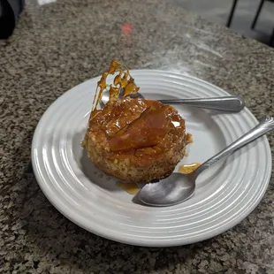 Flan with caramelized sugar ontop.
