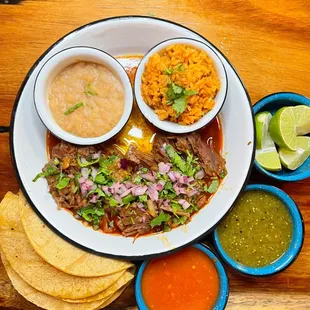 a plate of mexican food