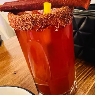 Spicy michelada, very good!