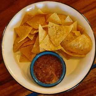 Complimentary chips and salsa