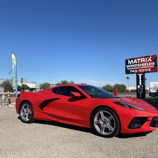 Chevy Corvette 2023 C8 70th Edition Sting Ray came in for complete tint.