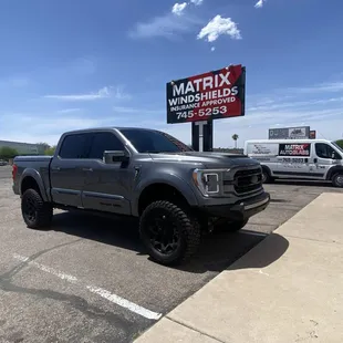 Ford F-150 Black-Ops Edition Ceramic tint all around  complete VortexIR nano ceramic tint