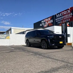 Ceramic tint complete VortexIR nano ceramic tint on  2023 Cadillac Escalade includes sunroof tint