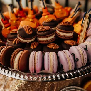 a platter of desserts