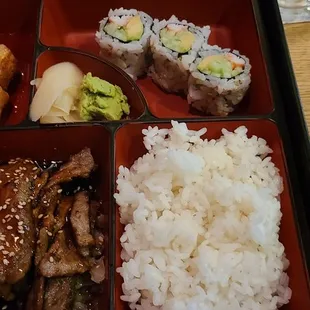 Beef teriyaki  bento box