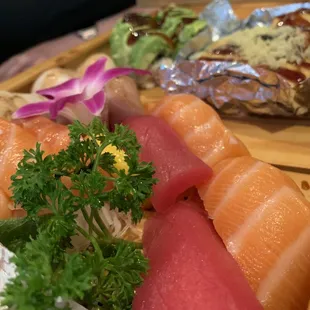 sushi and sashimi, food, sashimi, sushi