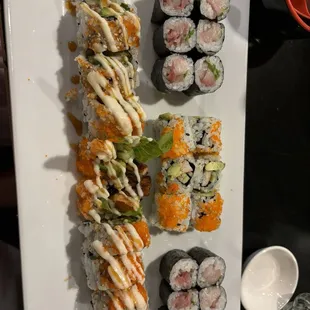 Hamachi Maki, California Roll, Matsu Roll