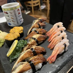 a variety of sushi