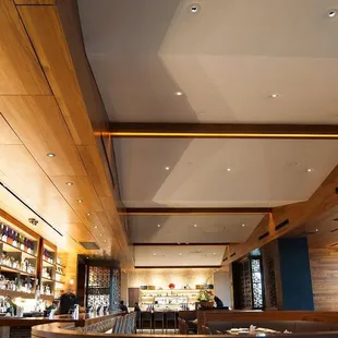 the bar area of a restaurant