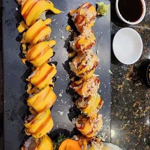 Salmon lover and mango shrimp